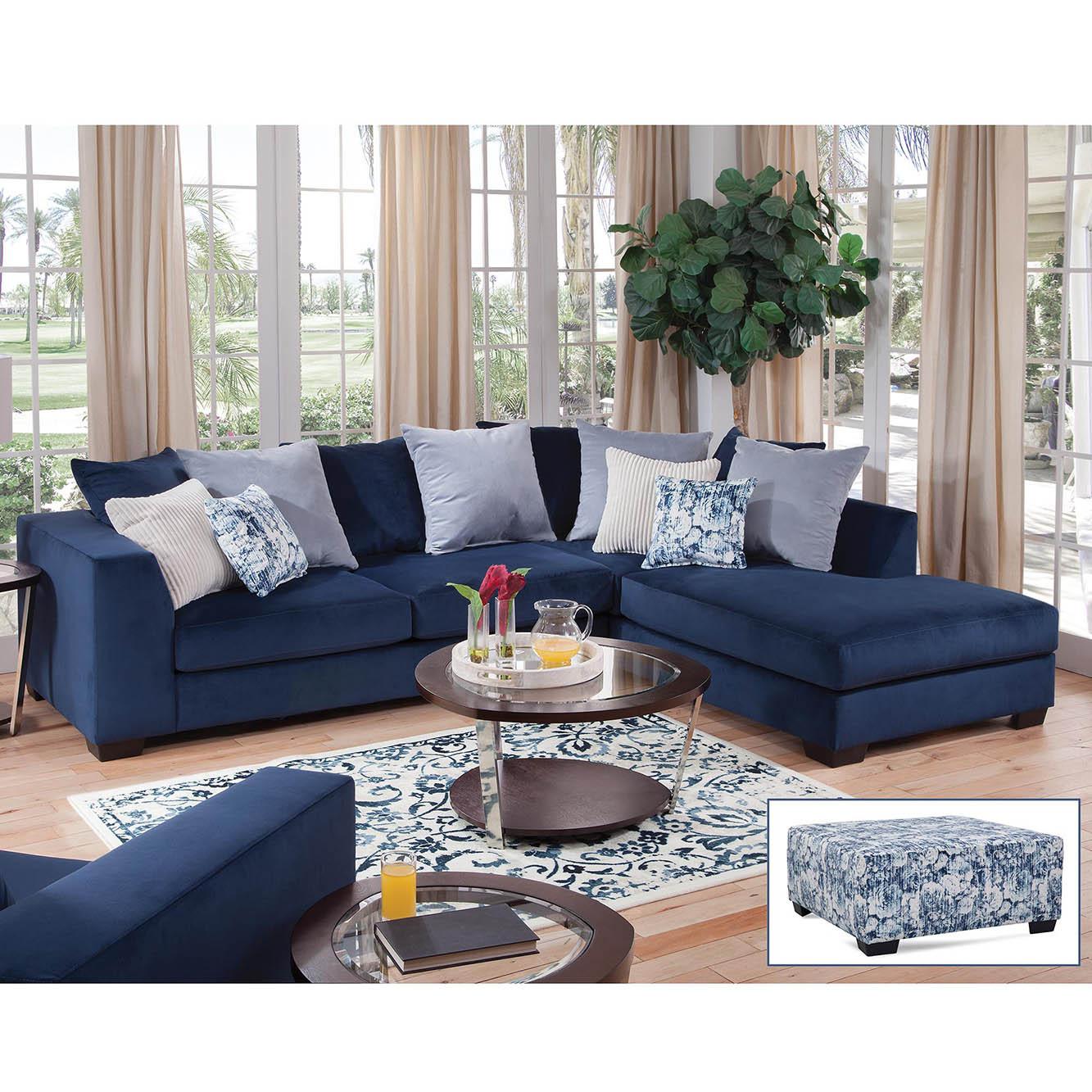 Blue living deals room sectionals